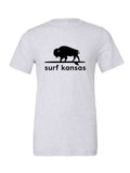 Surf Kansas on a white t-shirt