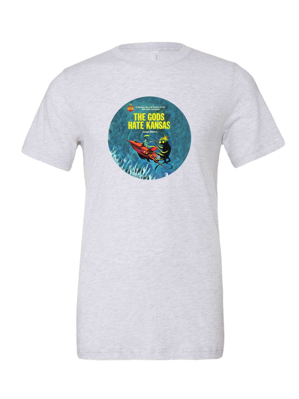 The Gods Hate Kansas on a white t-shirt