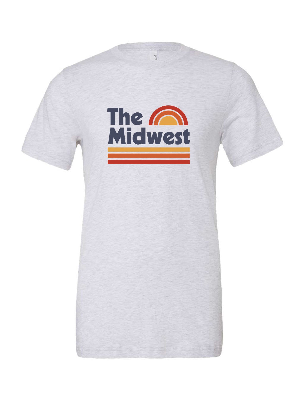 The Midwest Vintage Sunset on a white t-shirt