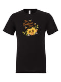 The Sunflower State on a black t-shirt