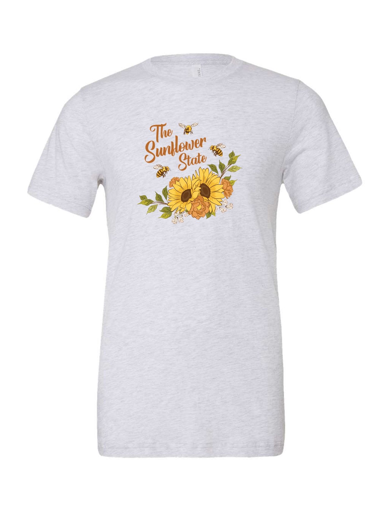 The Sunflower State on a white t-shirt