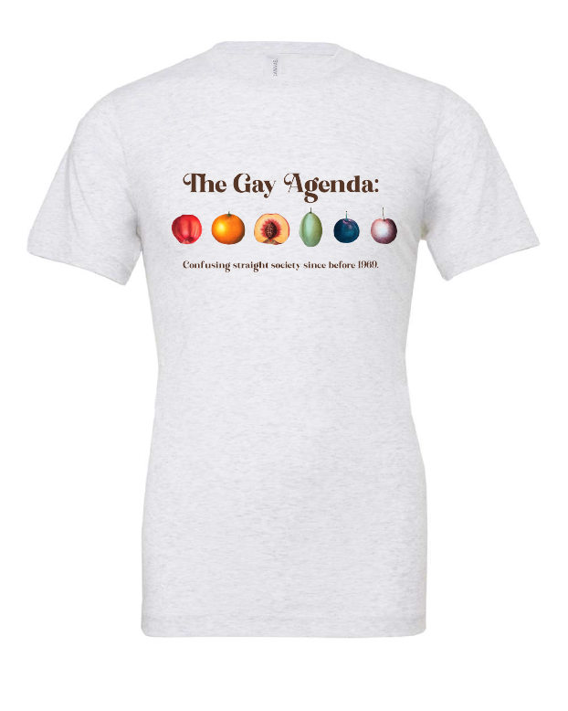 funny gay lgbtq fruit white tshirt white t-shirt