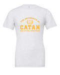 University of Catan design on a white t-shirt