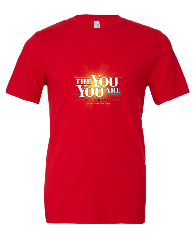 The You You Are design on a red t-shirt