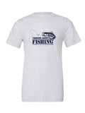 Thinking About Fishing on a white t-shirt