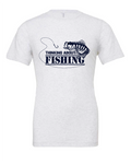Thinking About Fishing design on a white t-shirt