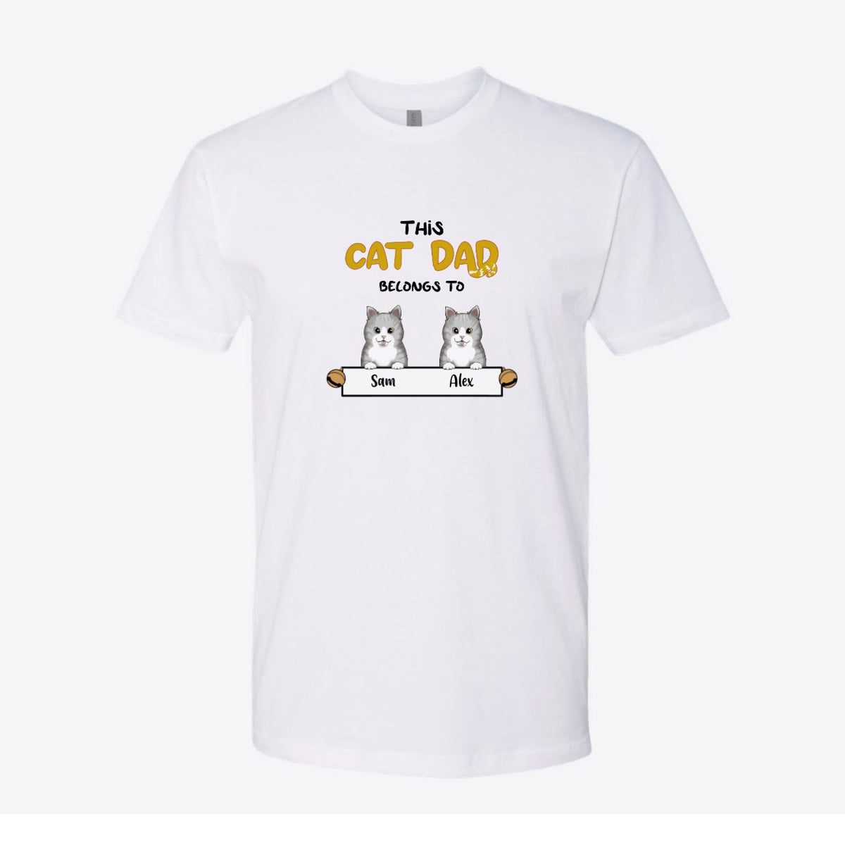 This Cat Dad Belongs To Custom Tee
