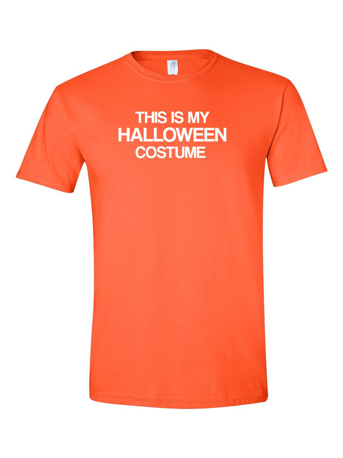 This Is My Halloween Costume design on an orange t-shirt