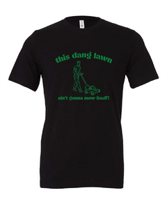 lawn mower dad funny black tshirt t-shirt