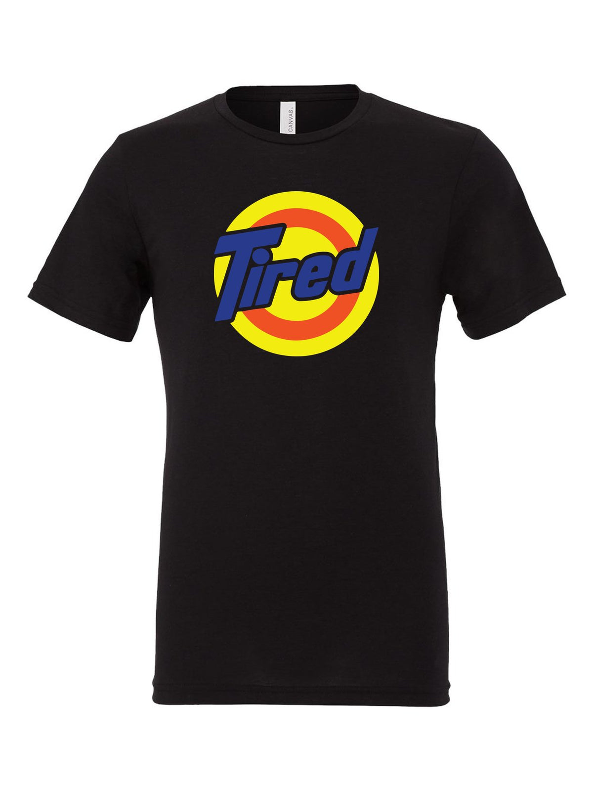 Tired on a black t-shirt
