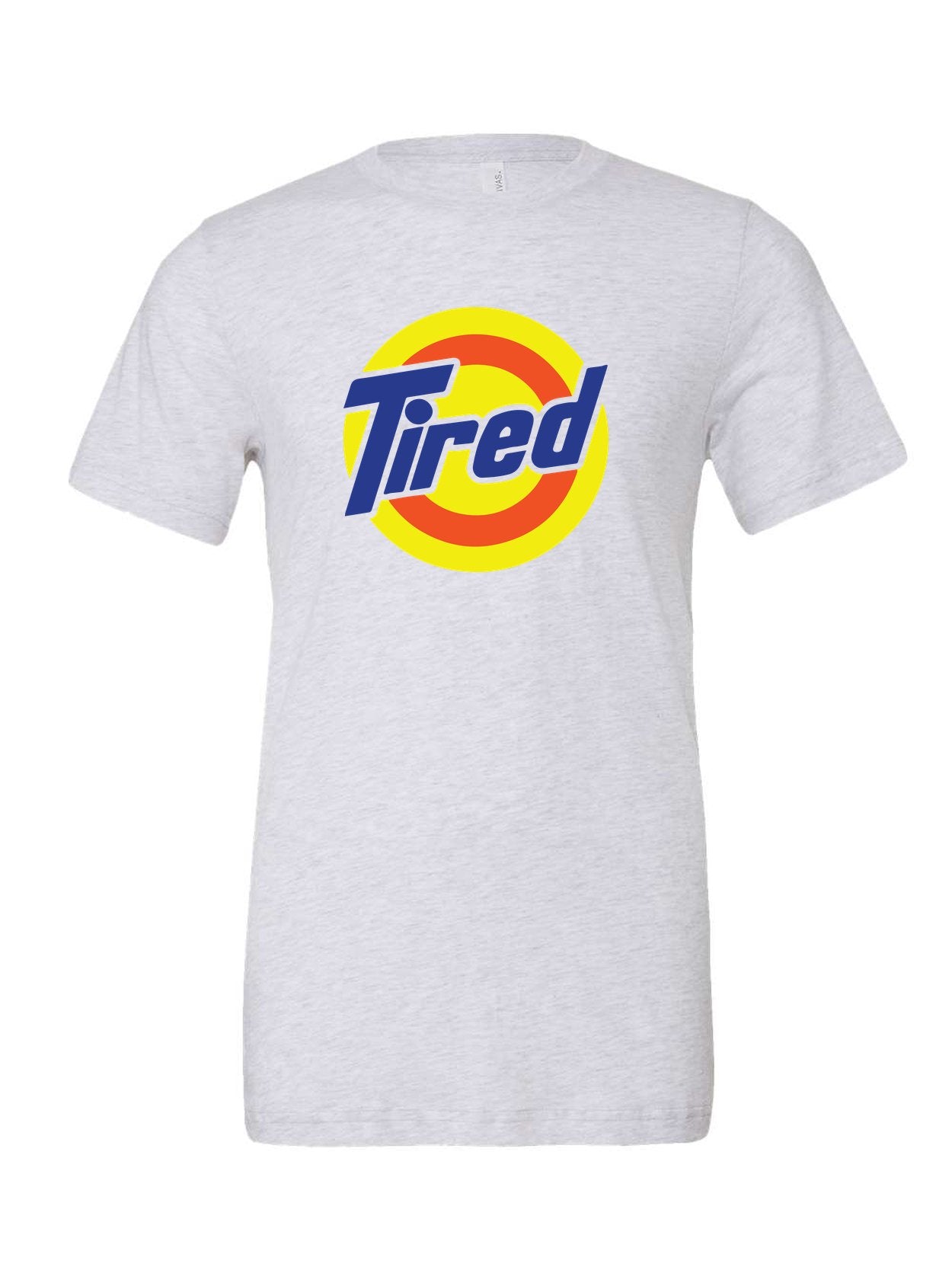 Tired on a white t-shirt