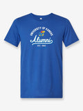 University of Kansas Alumni Arch on a royal blue t-shirt