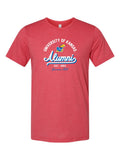 University of Kansas Alumni est. 1865 on a true red t-shirt