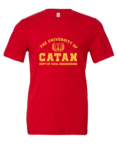 catan board game civil engineering red tshirt t-shirt
