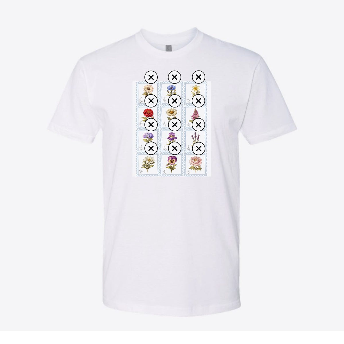Vintage Flowers Grid Custom Tee