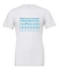 Welcome to Kansas design on a white t-shirt