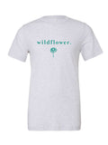 Wildflower on a white t-shirt