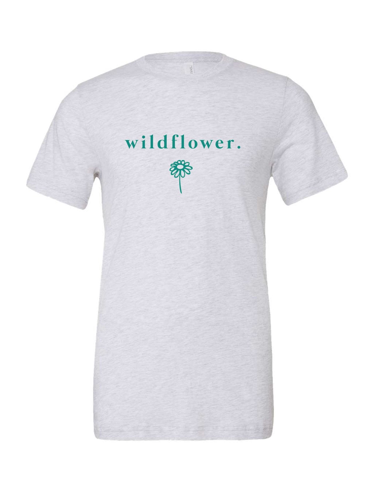 Wildflower on a white t-shirt
