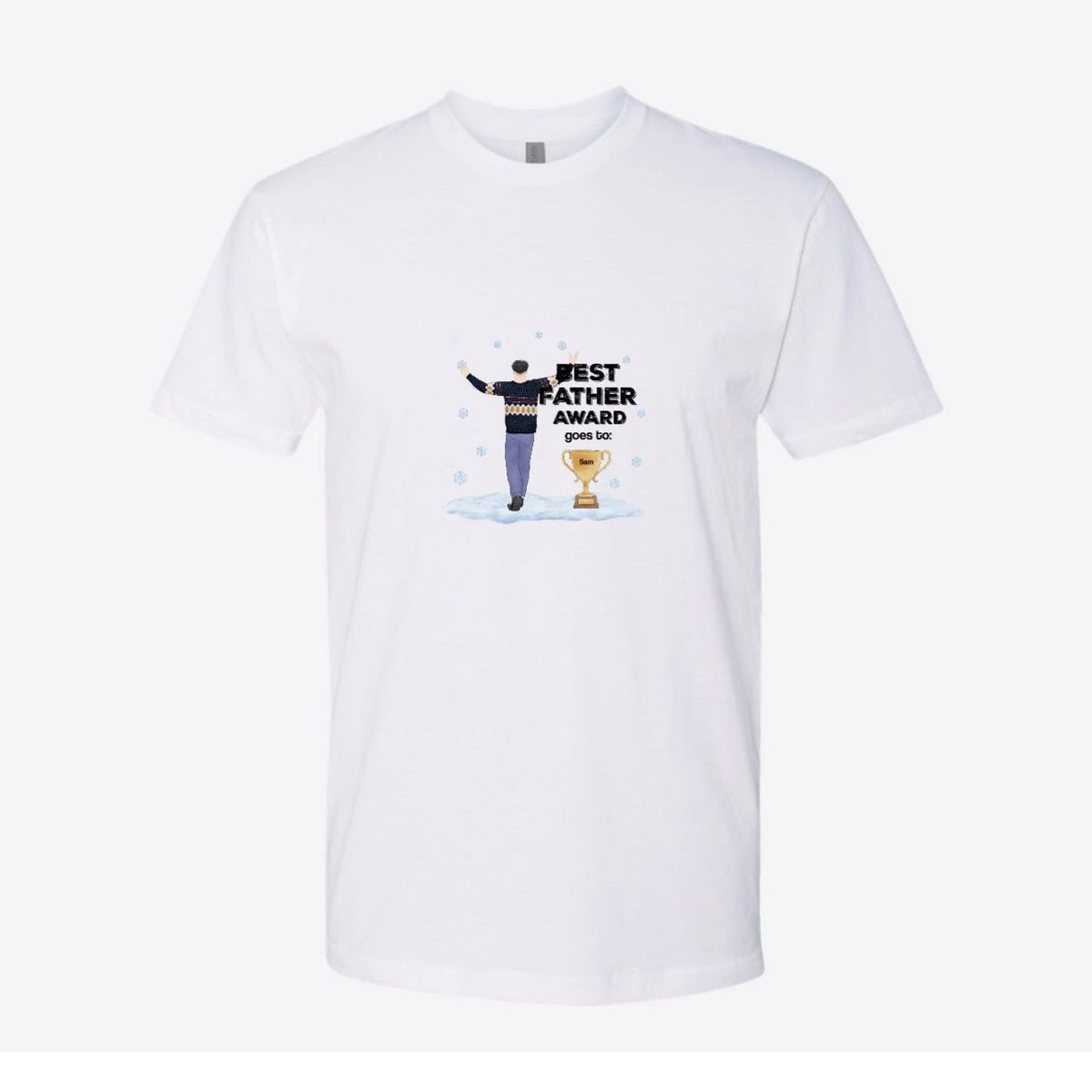 Best Father Award Winter Custom Tee
