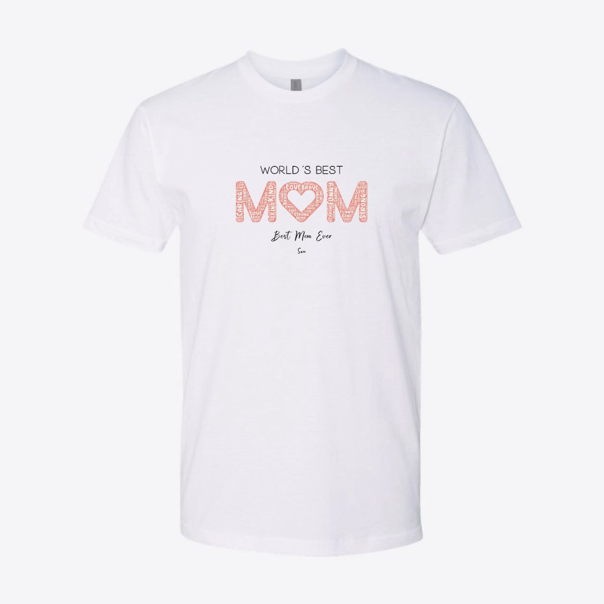 World's Best Mom Word Cloud Custom Tee
