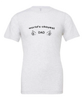 World's Okayest Dad design on a white t-shirt