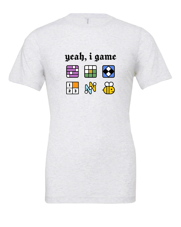 new york times daily games mini games nyt funny white tshirt t-shirt 