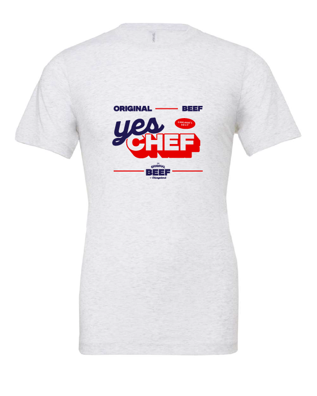 Yes Chef design on a white t-shirt