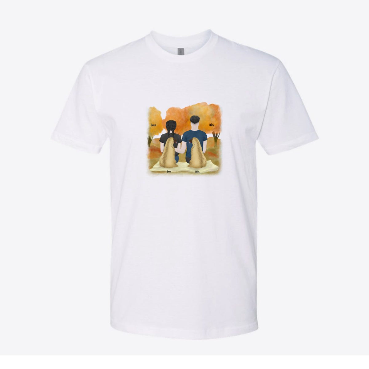 You, Me and the Dogs Fall Custom Tee