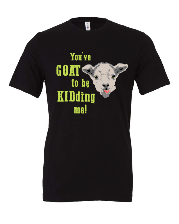 goat kidding kid funny black tshirt t-shirt 
